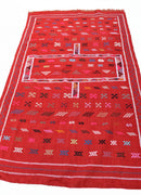 YASMIN HANDMADE MOROCCAN  KILIM RUG  – Red (Large)