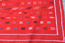 YASMIN HANDMADE MOROCCAN  KILIM RUG  – Red (Large)