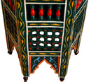 Boho Moroccan Coffee Table | Hand Painted Artisan End Table Decor